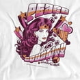 thumbnail image 3 of Wonder Woman Peace & Love 2 Kids T Shirt (X-Large) for Youth Toddler Boys and Girls, White, 3 of 5