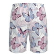 thumbnail image 6 of Naloa Butterflies in Pastel Men's Beach Shorts, Surfing shorts, Swim trunks, Quick Dry Swim Trunks for Surfing Beach Fun - Large, 6 of 9