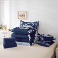 thumbnail image 4 of Erosebridal American Football Comforter Set Twin Size 7 Pieces Rugby Games Sport Arena Navy Blue Bedding Set Sports Theme Bed in a Bag with Comforter,Sheets, 4 of 5