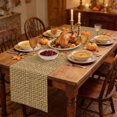 thumbnail image 2 of Farmhouse Table Runner - 70 Inch Long Country Chic Plaid Gingham Burlap Texture Cotton and Linen Blended Dress Scarves Farmhouse Table Runner for Kitchen Dining, Coffee Table, 13" x 70", 2 of 8