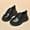 Black, variant on MJTBGFSWG Boys Sneakers Size Boys Girls Dress Shoes Hook and Loop Kids School formal Casual for Toddler Little Kid Leather Shoes