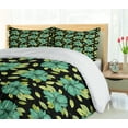 thumbnail image 5 of Ambesonne Floral Duvet Cover Set, Meadow Leaves Nature Tomes, 2-Calking, Charcoal Grey and Green, 5 of 7