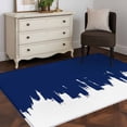 thumbnail image 4 of Navy Blue Painting Washable Area Rugs 4'x6', Abstract Art Blue Painting Low Pile Throw Living Room Rug Non-Slip Sturdy Edge Binding Carpet for Indoor Entryway Bedside Kitchen, 4 of 9