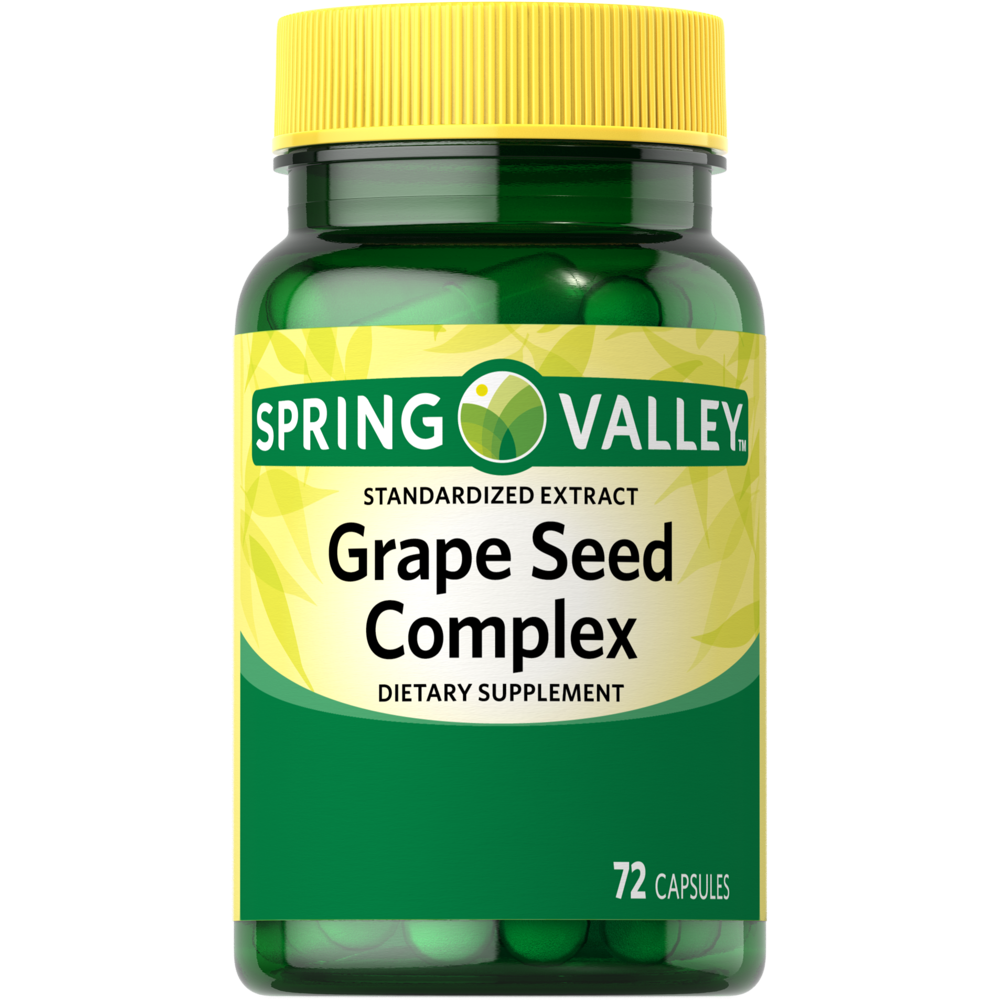 Spring Valley Standardized Extract Grape Seed Complex, 72 Count