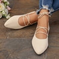 thumbnail image 2 of Jamicy Flats for Women Pointed Toe Ankle Straps Ballet Women's Flat Shoes Dressy Comfortable Slip On Womens Shoe for Casual Office Work, 2 of 6