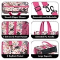 thumbnail image 3 of Teacher Tote Bag,Dachshund and Flower Teacher Utility Tote Bag,Large Work Tote Bags for Women with Multiple Pockets,Top Zipper Closure,13.8x10.6x6.7 Inch, 3 of 5