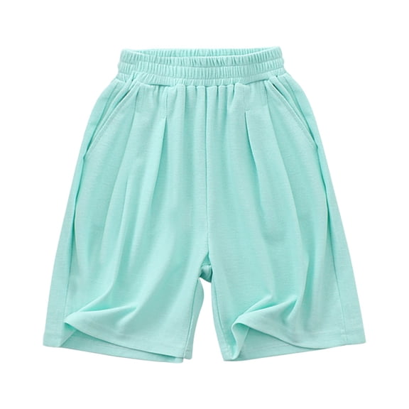 Ruyang Boys Girls Baggy Athletic Shorts Summer Pull On Elastic Waist Soft Comfort Daily Bottoms Causal Jogger Shorts