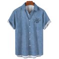 thumbnail image 3 of Camisa de manga corta con estampado 3D de árbol de coco para hombre, estilo hawaiano, para vacaciones en la playa, holgada, de talla grande, para verano de 2024, 3 of 5