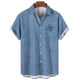 thumbnail image 3 of Camisa de manga corta con estampado 3D de árbol de coco para hombre, estilo hawaiano, para vacaciones en la playa, holgada, de talla grande, para verano de 2024, 3 of 5