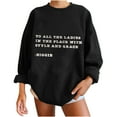 thumbnail image 2 of Lilgiuy Women Tops Casual Long Sleeve Dropped Shoulder Sleeve Sweatshirt Pullover Shirts Blouse, 2 of 5
