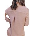 thumbnail image 3 of Women Turtle Neck Long Sleeves Solid Color Side Split Hem Sweatshirts, 3 of 3