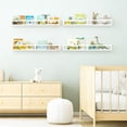 thumbnail image 3 of Juego de 4 estantes para libros infantiles Fixwal Floating de 32 pulgadas, color blanco, 3 of 7