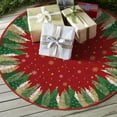 thumbnail image 4 of Christmas Star Snowflake Red Christmas Tree Skirt 48 Inch, Fir Pine Spruce Winter Holiday Tree Mat Decoration, 4 of 6