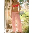 thumbnail image 3 of Women Summer Outfits Lounge 2 Piece Sets Striped Tube Top and Pants Matching Sets Beach Vacation Red & White S, 3 of 7