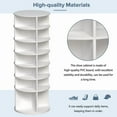 thumbnail image 2 of Rotating Shoe Rack Tower, 7-Tier Spinning Shoe Rack, Free Standing 360 °   Revolving Shoe Organizer, High Bottom Design Shoe Tower Spinning Storage Lazy Susany, Fits 28 Pairs of Shoes (7-Tier White), 2 of 12