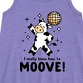 thumbnail image 2 of Instant Message - Watch Me Moove Disco Cow - Toddler & Youth Girls A-line Dress, 2 of 5