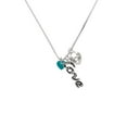thumbnail image 2 of Delight Jewelry Acrylic 5/16" Teal Heart - Love and Lock Charm Necklace, 18"+1", 2 of 4