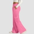thumbnail image 4 of JWSVBF Scrub Pants for Women Pajamas with Pocket Business Casual Lossen Comfy Solid Fashion Exercise Winter Clothing Pajama Bottoms Pink, 4 of 7
