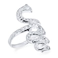 thumbnail image 2 of Bling Jewelry Womens Egyptian Silver Ring: Reptile Stack Wrap Bypass Coil Band Sterling, 2 of 4