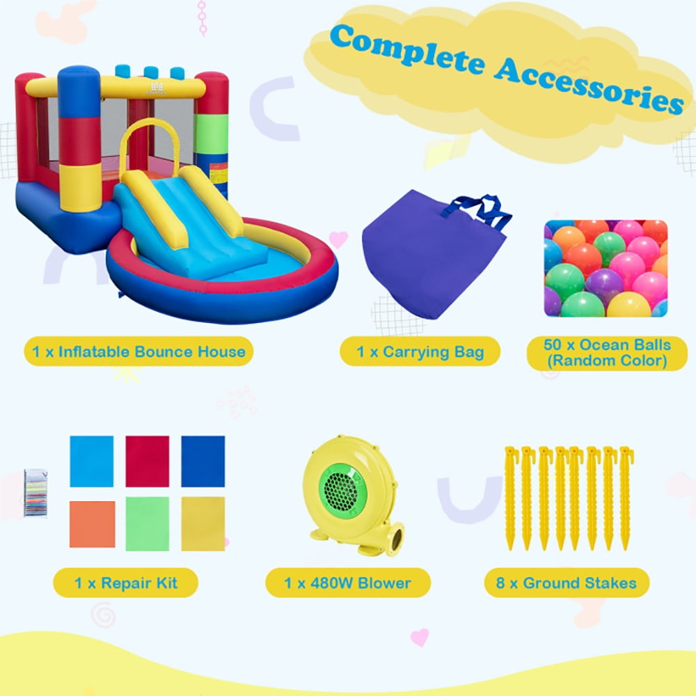 Aimee Lii 4-in-1 Jigsaw Theme Inflatable Bounce House with 480W Blower, Bounce House for Kids 3-10 Aimee Lii 4-in-1 Jigsaw Theme Inflatable Bounce House with 480W Blower, Bounce House for Kids 3-10