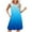 Blue, variant on Summer Plus Size Dresses for Womens 2025 Fashion Gradient Print Loose Sleeveless Round Neck Front Pleated Dress
