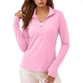 thumbnail image 1 of V Cuello 3/4 Manga Tops para las Mujeres Camisas de Entrenamiento con Protección Solar, Camisetas de Moda Primavera Verano Blusas de Túnica para Uso Diario, 1 of 8