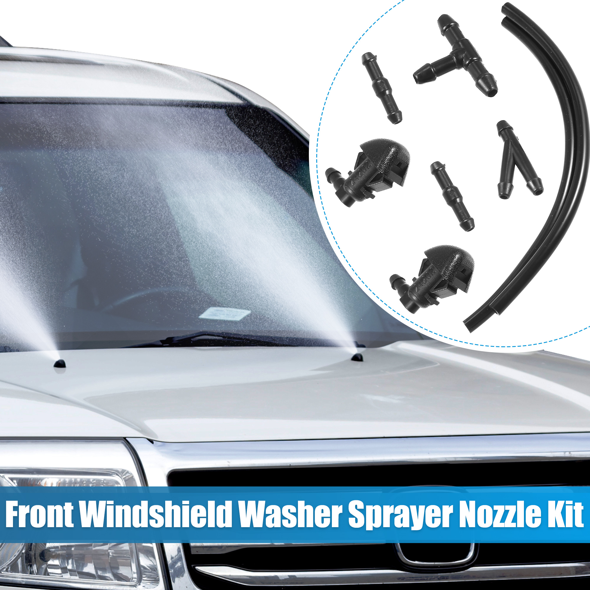 Unique Bargains Front Windshield Nozzles Kit 76810-SZA-A01ZA 1 Set for Honda