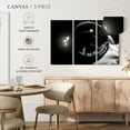 thumbnail image 5 of Elephant Stock Astronaut Space Wall Art - Horizontal Multi Panel Canvas - 3 Pieceliving Room Wall Decor - Photography Astronomy & Space Multi Panel - Black And White Decor - 45" x 28", 5 of 8