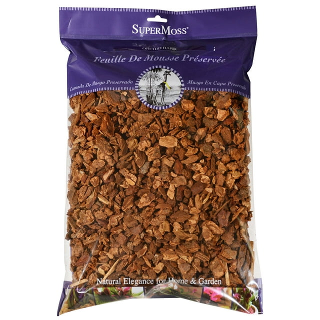 Corteza para macetas de orquídeas SuperMoss Natural 4 cuartos