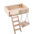 thumbnail image 1 of 3 uds. De madera para hámster, escalera para gatear, divertido juego de juguetes de plataforma oscilante, jaula de juguete para animales pequeños, accesorios para jerbo, rata, Chinchillas, juguetes d TUNC Sencillez, 1 of 5