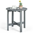thumbnail image 1 of Patiojoy 18" Outdoor Round Side Table Wooden Coffee Table Suitable for Garden Patio Balcony Gray, 1 of 5