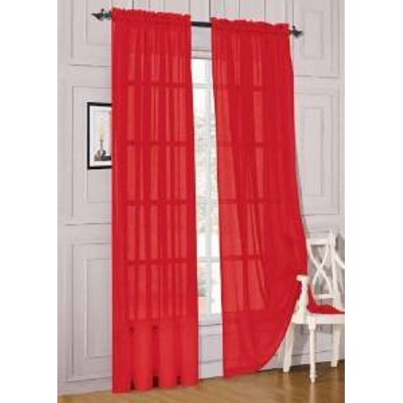 2 Piece Beautiful Sheer Window Elegance Curtains Drape Panels