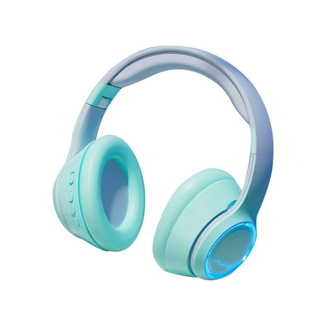 Headworn Bluetooth Earphones, Gradient Sport Design, Bluetooth 5.3, 40mm Speaker, Foldable, 3 Modes (Bluetooth/Card/Cable), IPX5, for Music, Games