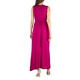 thumbnail image 2 of 24/7 Comfort Apparel Women's V Neck Sleeveless Maxi Dress with Belt, 2 of 4