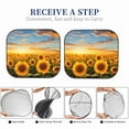 thumbnail image 7 of Uemuo Beautiful Golden Sunflower Field Printed 2 PCS Car Windshield Sun Shade, Auto Sun Heat and UV Rays Blocker, Foldable Automotive Front Window Sunshade Protector, 7 of 7