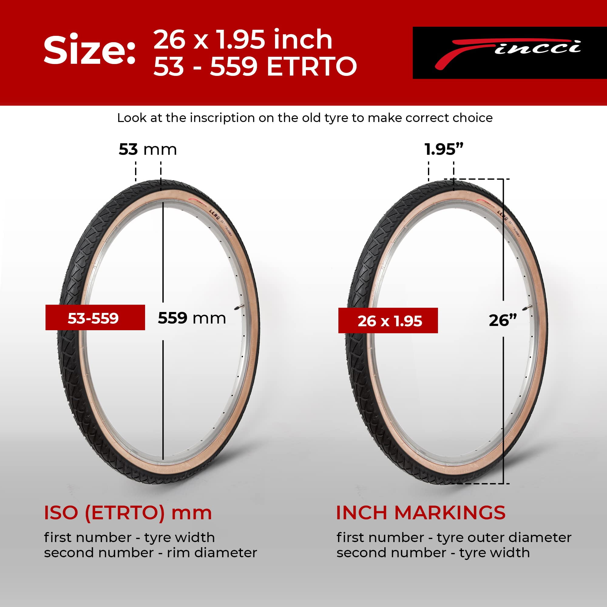 26 X 1.95 50-559 MTB Tyre 60 TPI With Antipuncture Protection