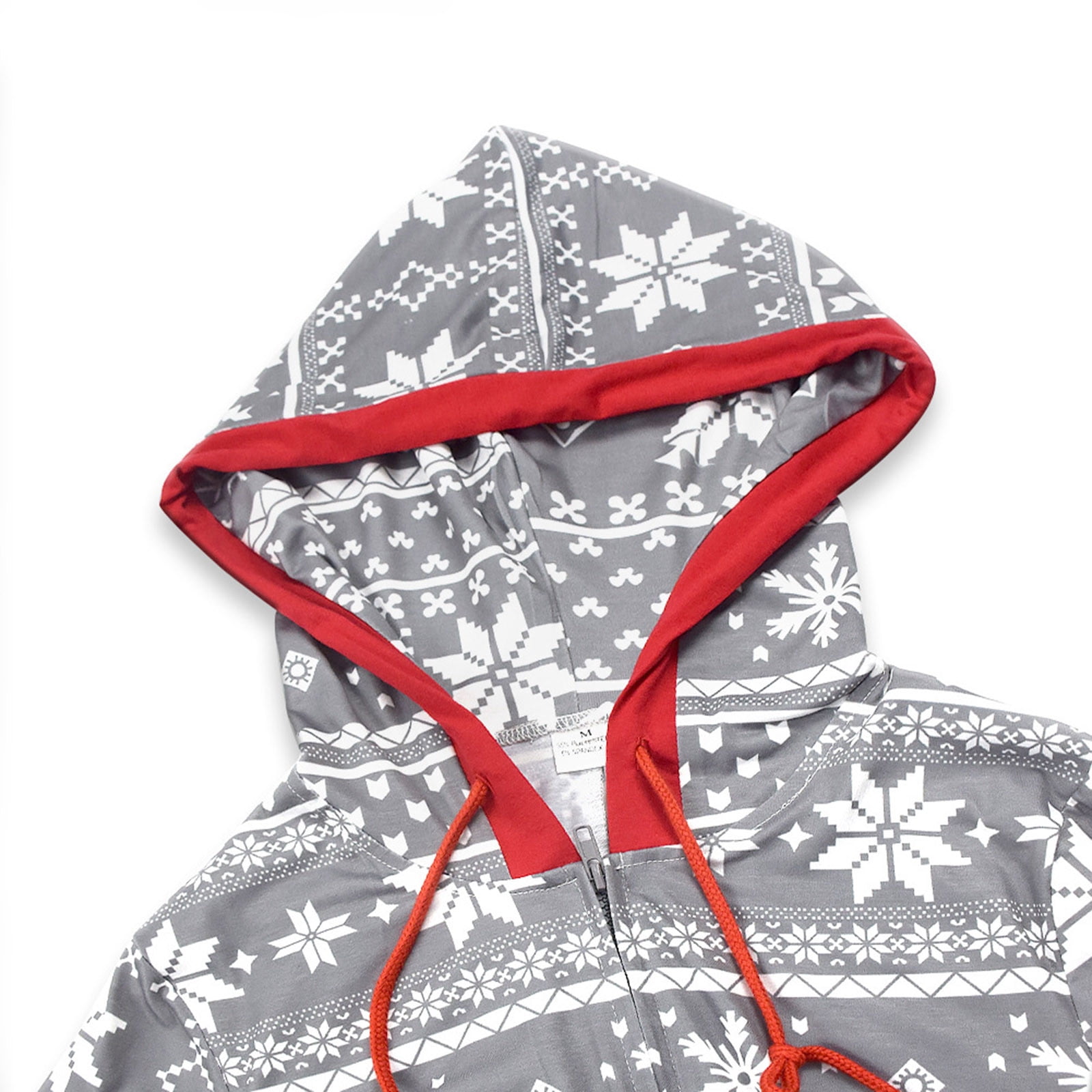 Womens Pjs Covered Feet Hooded One-Piece Onesie Adult Pajamas for Women