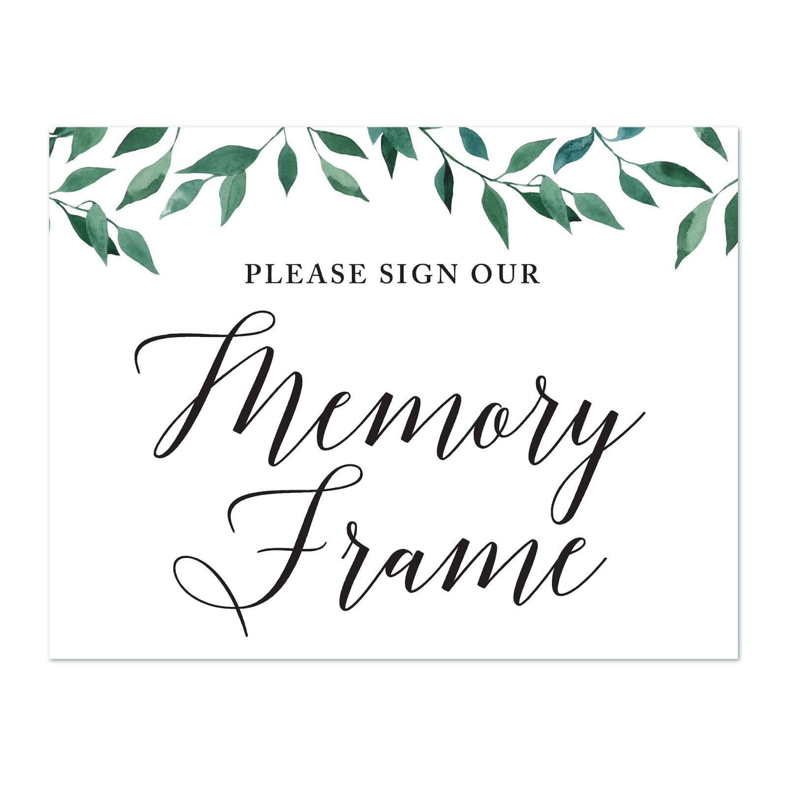 Koyal Wholesale Wedding Party Signs, Natural Greenery, Please Sign Our