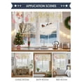 thumbnail image 6 of Merry Christmas Valance Curtain for Windows Pink Santa Claus Leaf Winter Snowflake Linen Curtain Valances Short Window Treatments Panels for Kitchen Bathroom Laundry Room Basement 60 x 14 Inch, 6 of 7