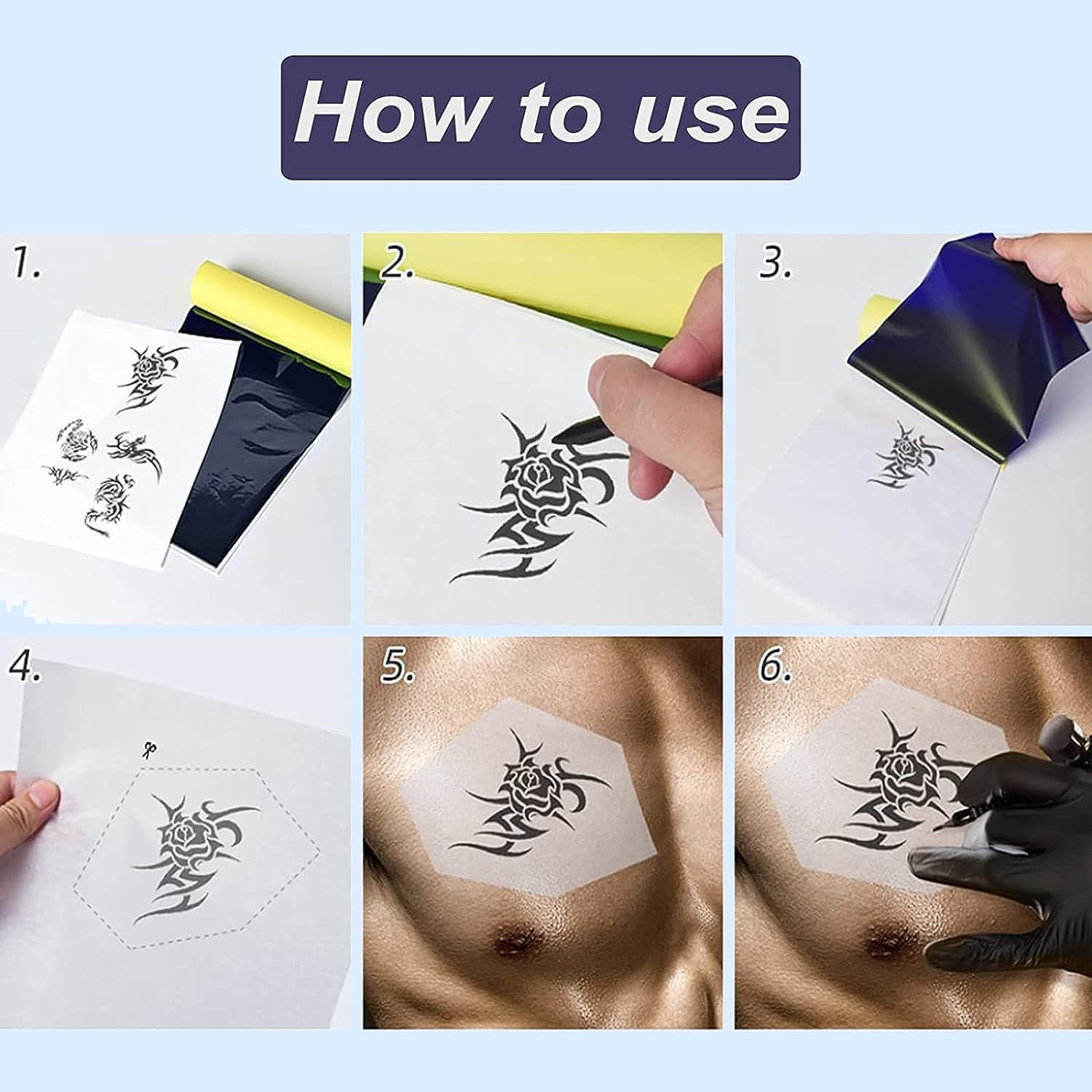 Boriyuan Realistic Tattoo Practice Kit - 32Pcs with 22 Transfer 