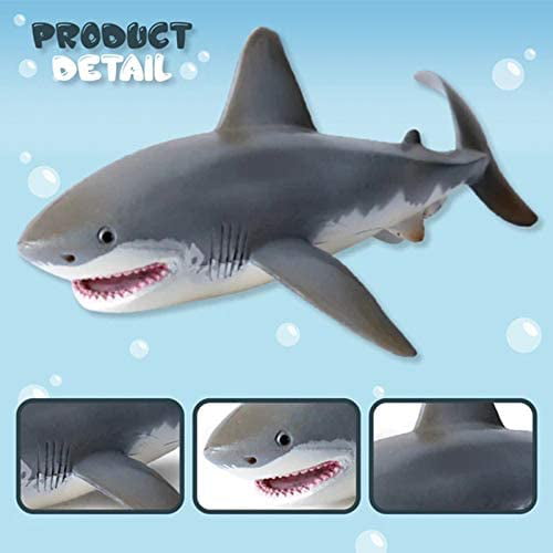 17cm-Lifelike Shark Shaped Toy Realistic PVC Simulation Animal Model Kids US. 