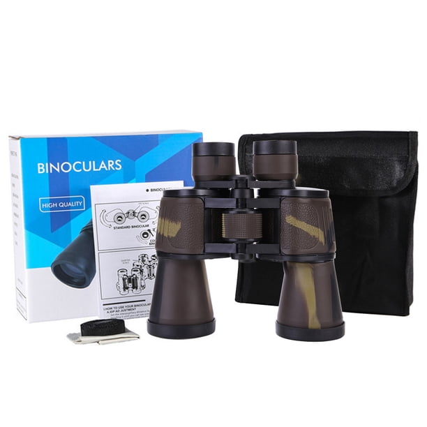 Telescopio al aire libre Observación de aves Senderismo Binoculares de enfoque ajustable Binoculares de exploración para acampar, Marrón Yuarrent OD000519-03B