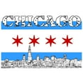 thumbnail image 3 of CafePress - Chicago Outline 5 FLAG Mugs - 15 oz Ceramic Large White Novelty Mug, 3 of 6