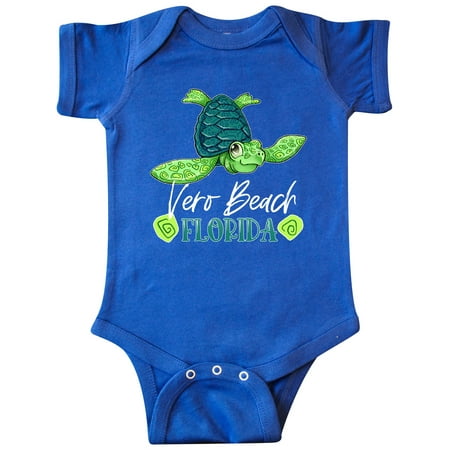 

Inktastic Vero Beach Florida Happy Sea Turtle Gift Baby Boy or Baby Girl Bodysuit