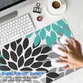 thumbnail image 4 of Long Mouse Pads for Desk,Black Turquoise and Gray Floral Pattern Desk Mats on Top Of Desks, Desk Mouse Pad Extra Large with 3mm Non-Slip Base and Stitched Edge for Gaming,Office,Work,Home 31.5"x11.8", 4 of 6