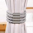 thumbnail image 3 of Pack of 4 Magnetic Curtain Tiebacks, Grey Tiebacks for Curtains with Magnet, Tiebacks for Curtains Holder, Curtain Holder, Curtain Holder, Decoration, 3 of 5
