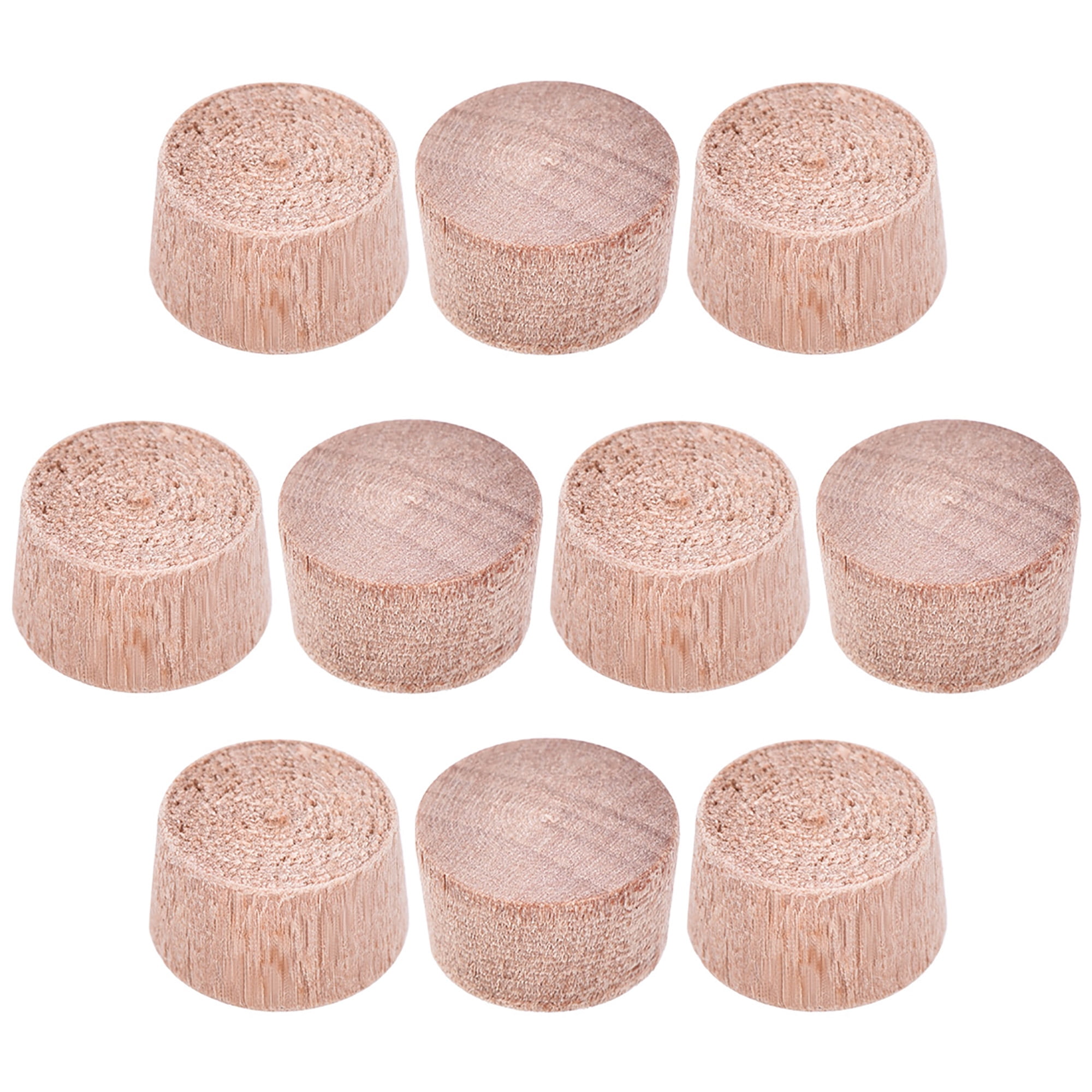 Wood Button Top Plugs 9/25 Inch Cherry Hardwood Furniture Plugs 1/4