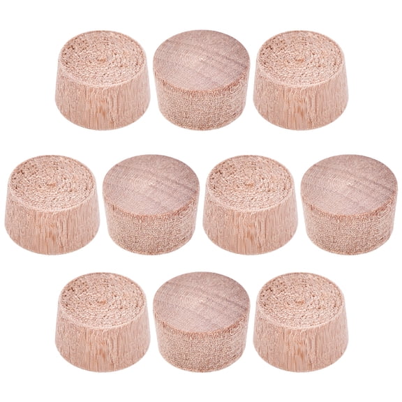 Wood Button Top Plugs 9/25 Inch Cherry Hardwood Furniture Plugs 1/4 Inch Height 200Pcs