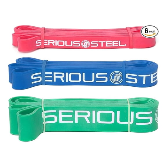 Serious Steel 41" Assisted Pull-up Band, Heavy Duty Resistance Band Sets, Stretching, Powerlifting, Resistance Training and Pull Up Assistance Bands