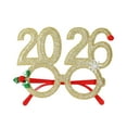 thumbnail image 3 of Zawou Christmas Glasses, Children’s Party Holiday Décor Accessory, Fun Festive Eyewear for Indoor Celebrations and Seasonal Events, Gold Finish, 3 of 6
